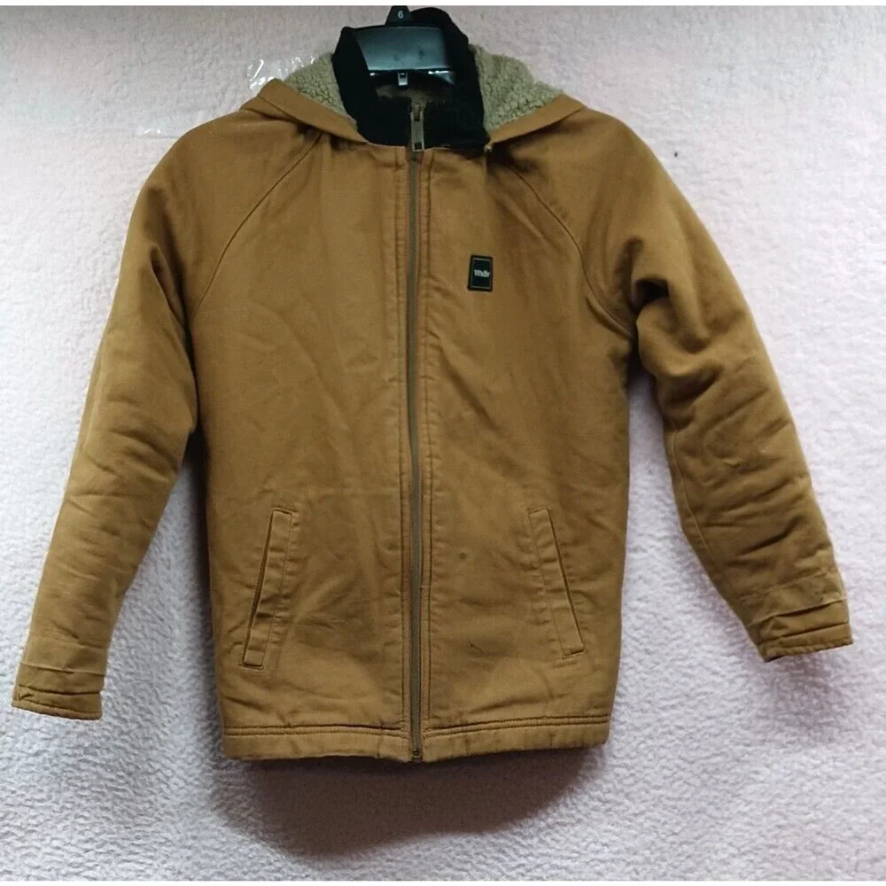 WALLS TOUGH WEAR CANVAS HOODED JACKET w/SHERPA LINING Youth‎ Large 12-14